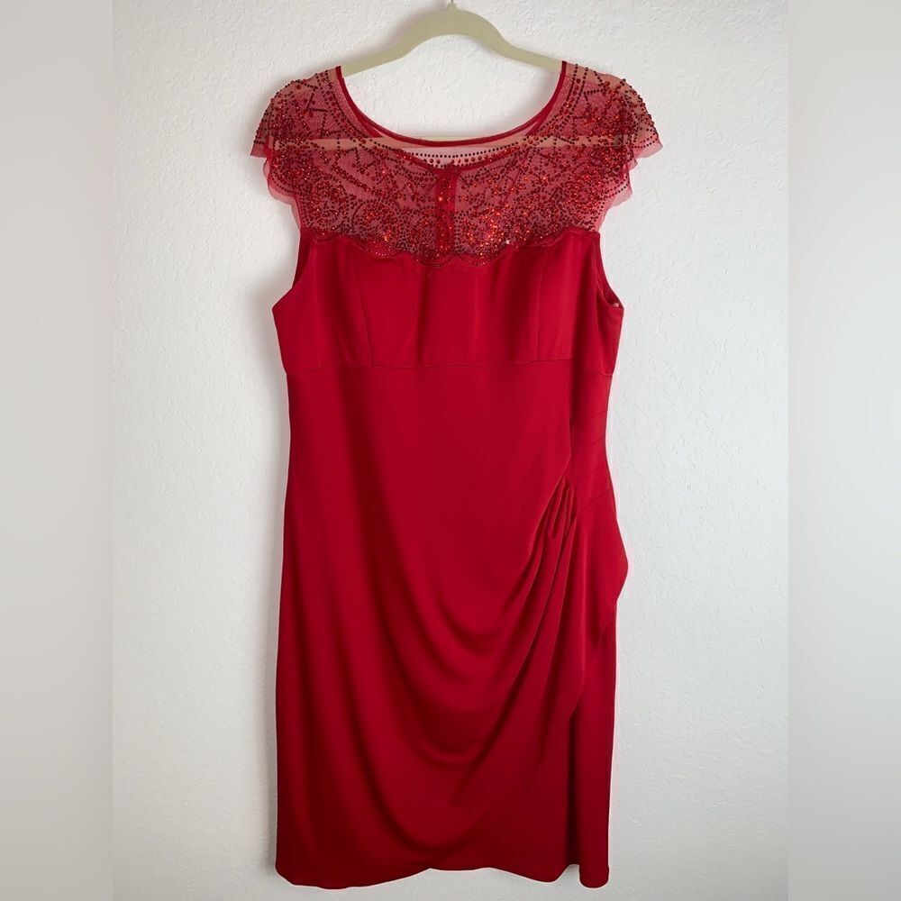 Birrin: vibrant red cocktail dress